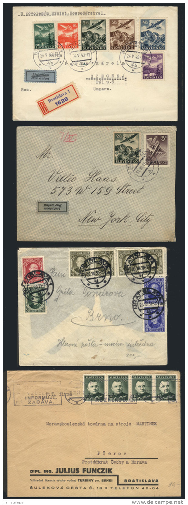 23 Covers Of 1939/1944, Including Very Attractive Postages, Special Postmarks And Varied Destinations, VF General... - Sonstige & Ohne Zuordnung