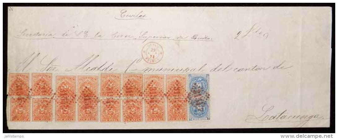 Judicial Document ("plica") Weighting 2 Pounds And 2 Onces (34 Onces), With Correct Postage Of 17 Reales: 1 Real... - Equateur