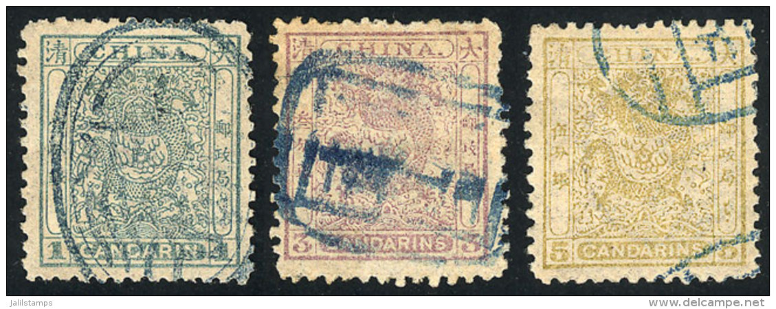 Sc.13/15, 1888 Cmpl. Set Of 3 Values Used, Nice Cancels, The 5c. With Tiny Barely Visible Thin (on Back), The Rest... - Andere & Zonder Classificatie