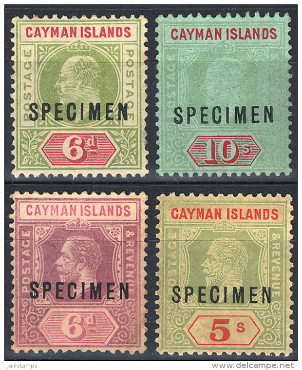 Sc.14 + 30 + 39 + 43, All With SPECIMEN Ovpt., Mint No Gum, VF Quality! - Kaimaninseln