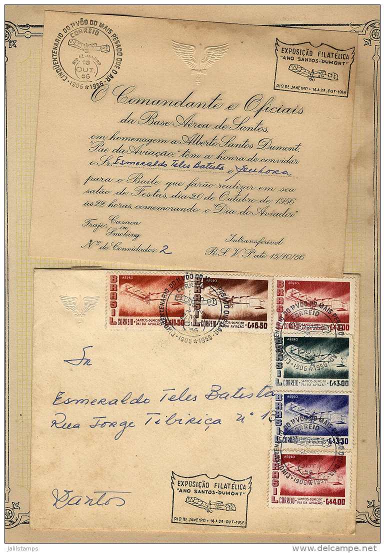 1956 50th Anniv. Of The First Flight Of Santos Dumont: Album With Accumulation Of Covers And Special Cards, Letters... - Lots & Serien