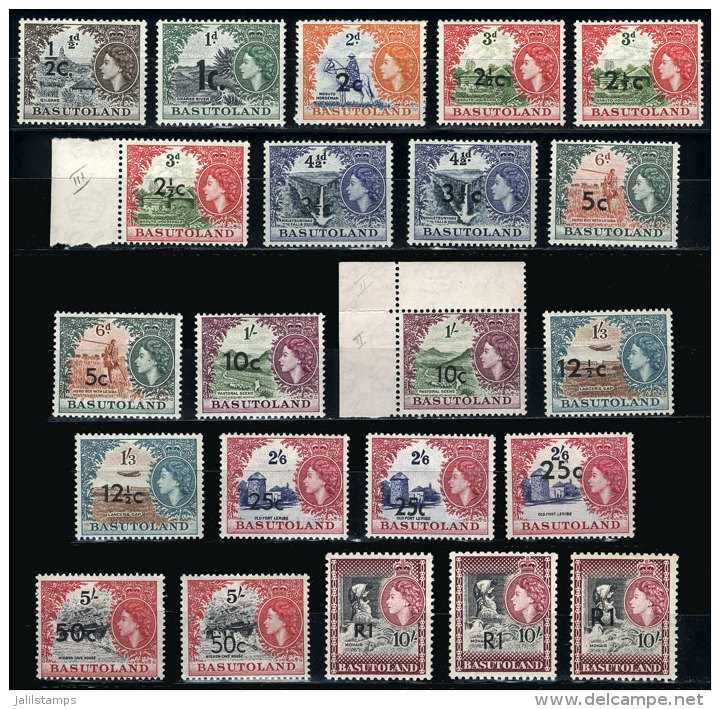 Sc.61/71, 1961 Complete Set Of 22 Overprinted Values, Including All The Overprint Types + Type III Of 2&frac12;c.... - Autres & Non Classés