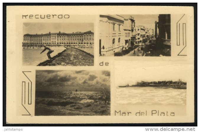 MAR DEL PLATA: Postcard With Small Views Of Different Panoramas Of The City, Dated DE/1949, VF - Argentinien