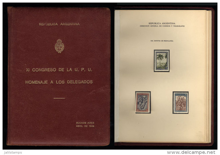 Gift Book Of The Argentine Post Given To The Delegates Of The XI UPU Congress In Buenos Aires, Including Stamps Of... - Autres & Non Classés