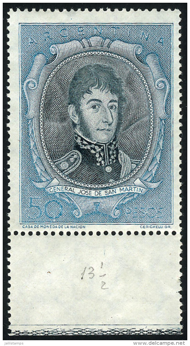 GJ.1057, With Spectacular VARIETY: Faint Impression Of Blue Color, Becoming LIGHT BLUE, Mint With Tiny Hinge Mark,... - Sonstige & Ohne Zuordnung