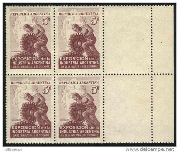 GJ.941CD, Block Of 4 With 2 Labels At Right, VF Quality (the Lower Pair MNH) - Autres & Non Classés