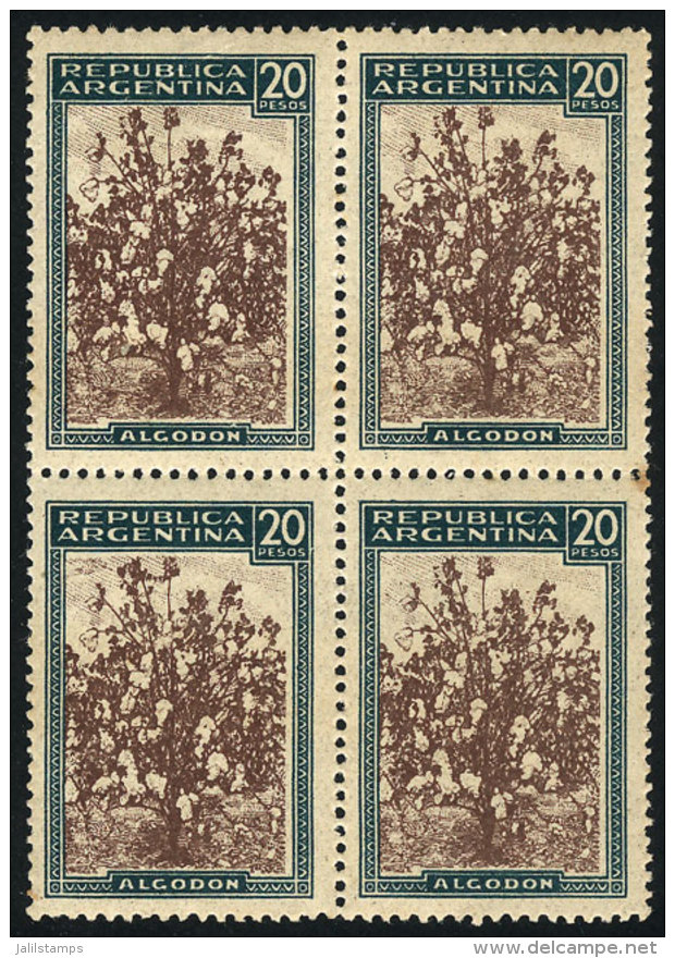 GJ.816, Unwatermarked, Mint Block Of 4, One With Stain Spot, The Rest Of VF Quality, Catalog Value US$60 - Sonstige & Ohne Zuordnung