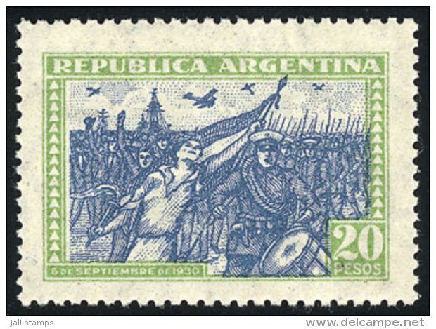 GJ.693, 1930 20P. Revolution, Beautiful Example Mint Very Lightly Hinged, With Guarantee Mark Of Rossi (Venezia),... - Autres & Non Classés