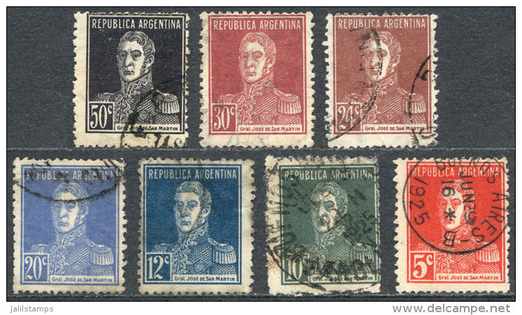 GJ.614/620, Ribbed Paper, High Values Of The Set, VF Quality, Catalog Value US$40 - Autres & Non Classés