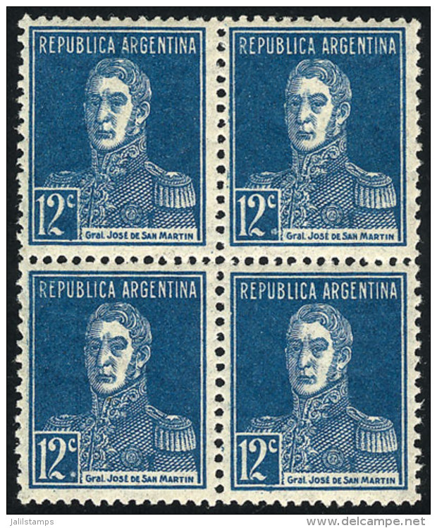 GJ.601b, Block Of 4 Formed By 2 Pairs WITH AND WITHOUT PERIOD, MNH, Excellent And Rare, Catalog Value US$90. - Autres & Non Classés