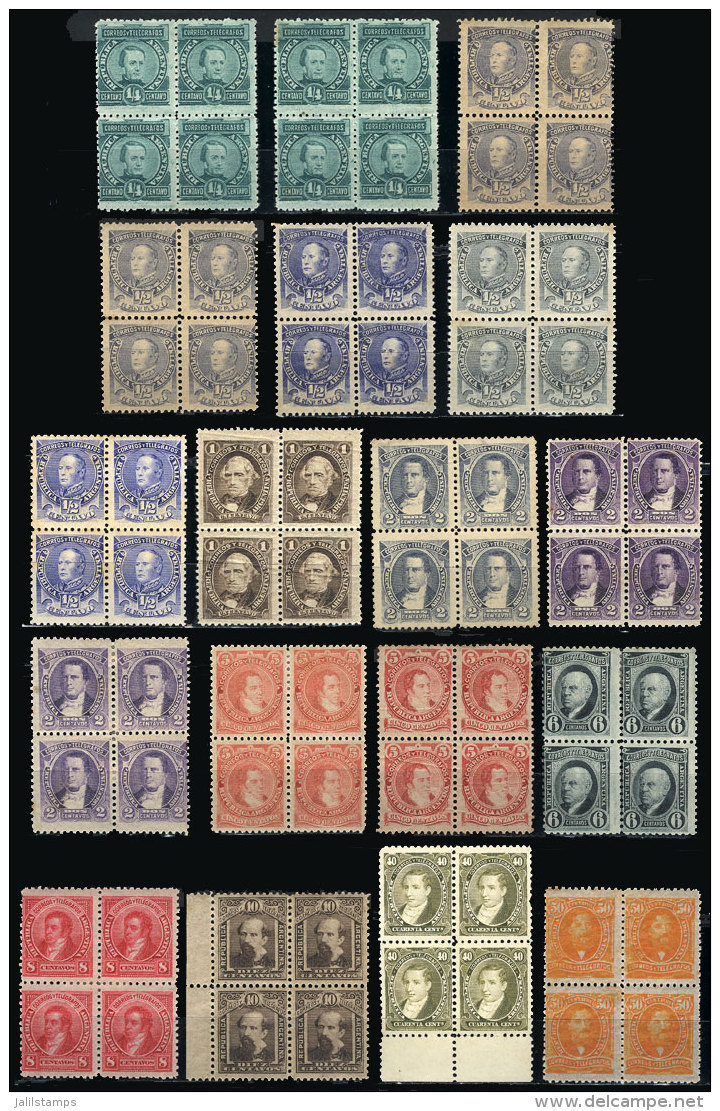 GJ.96/113 (not Consecutive), Lot Of Mint Blocks Of 4, Many With Original Gum And Of VF Quality, Some With Stain... - Sonstige & Ohne Zuordnung