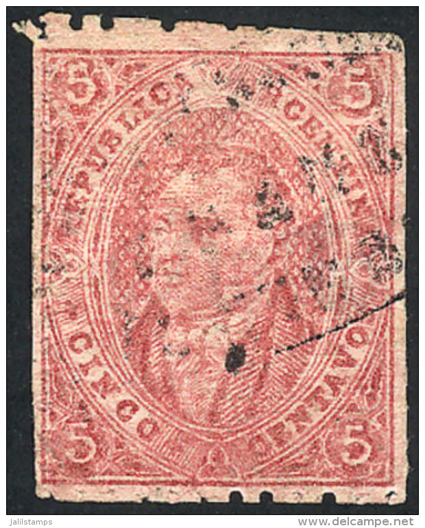 GJ.25Ba, 4th Printing, Lilac-rose Color, MULATTO Variety, Beautiful And Rare Example! - Oblitérés