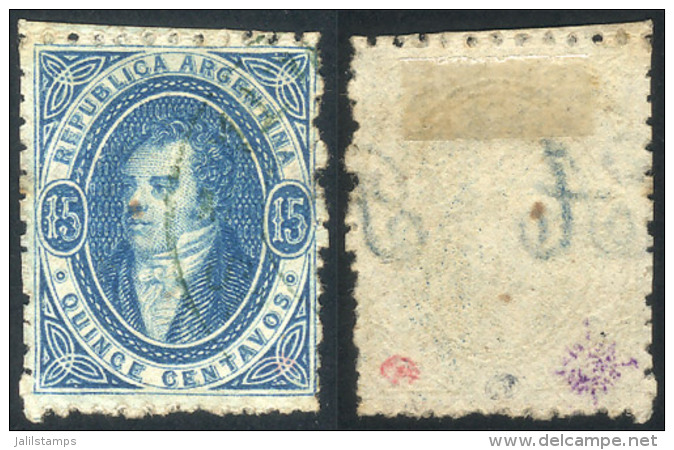 GJ.22, 15c. Clear Impression, With Shifted Watermark Variety (AR Instead Of RA), Example Of Excellent Quality! - Gebruikt