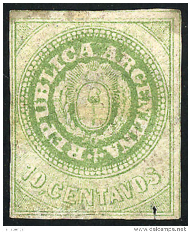 GJ.13, 10c. Without Accent, Semi-worn Plate, With Defects But Very Rare, Catalog Value US$1,200, Low Start! - Ungebraucht