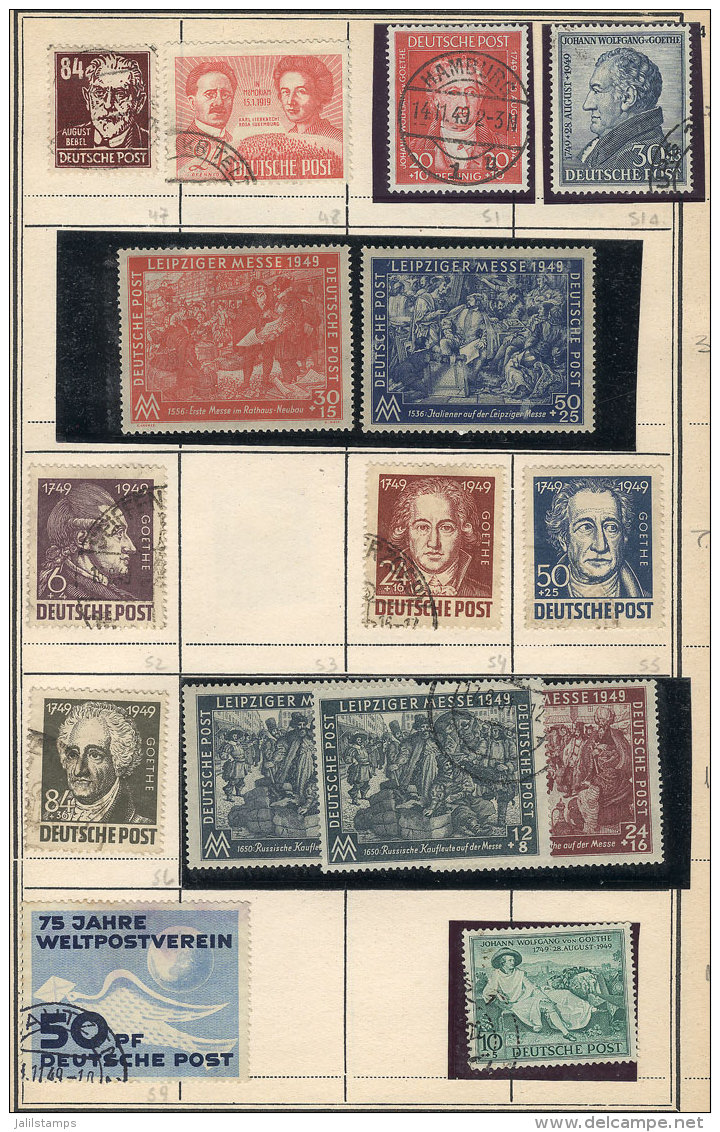 Lot Of Stamps And Sets In An Approval Book (some Not Mounted), Including Good Values And Interesting Stamps, Yvert... - Verzamelingen