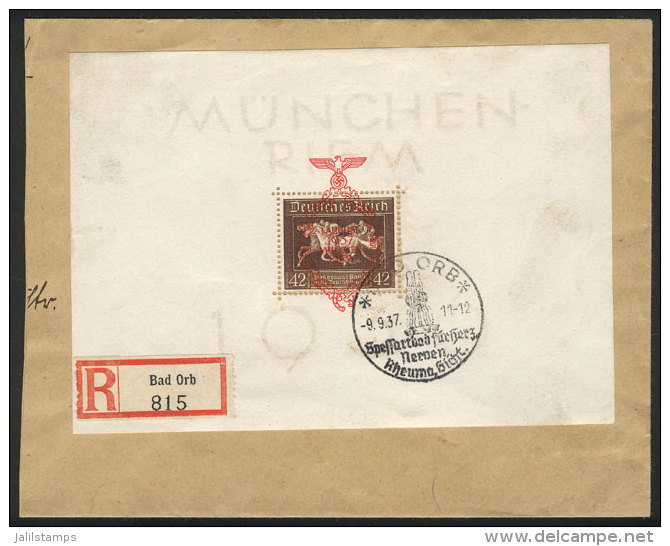 Sc.B105, Horse Racing, Used On Fragment Of A Registered Cover, VF Quality, Catalog Value US$105. - Other & Unclassified