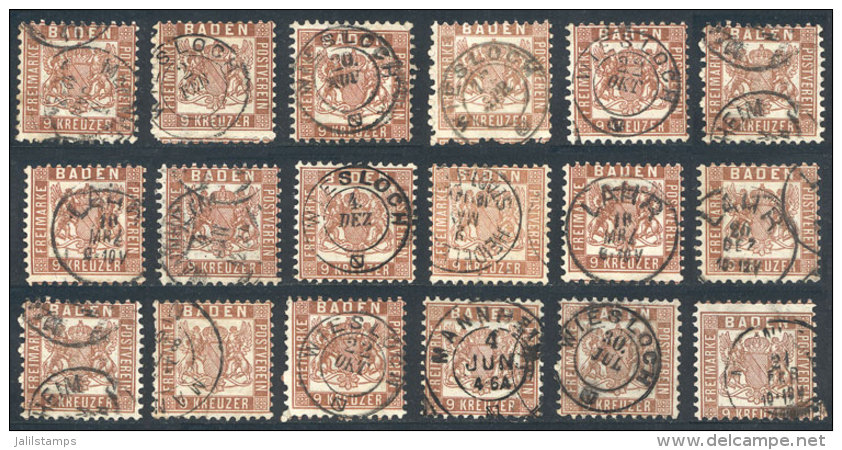 Sc.23 X 17 Used Examples, Varied Cancels, Very Fine Quality, Catalog Value US$510. - Autres & Non Classés