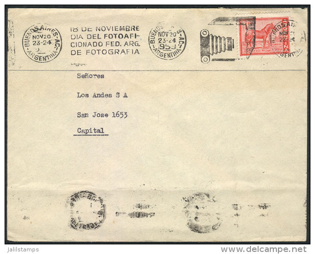 Cover Used In Argentina In NOV/1959, With Machine Cancel With Slogan "18 DE NOVIEMBRE - DIA DEL FOTOAFICIONADO -... - Fotografía