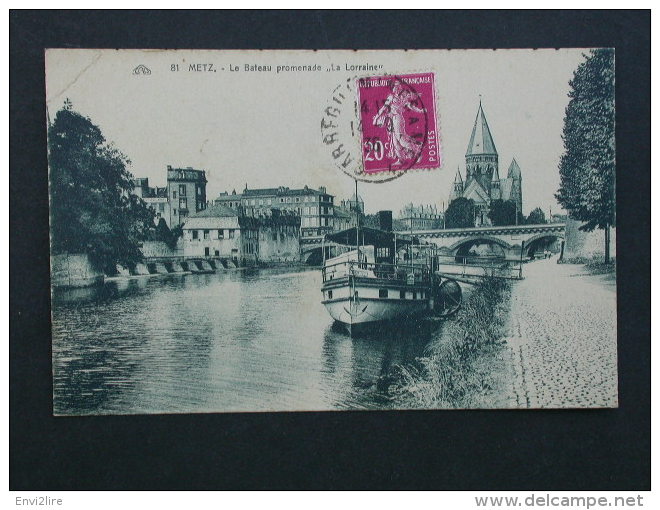 Ref5426 WA CPA Le Bateau Promenade La Lorraine - Metz N°81 - 1936 éditeur Fischer - Altri & Non Classificati