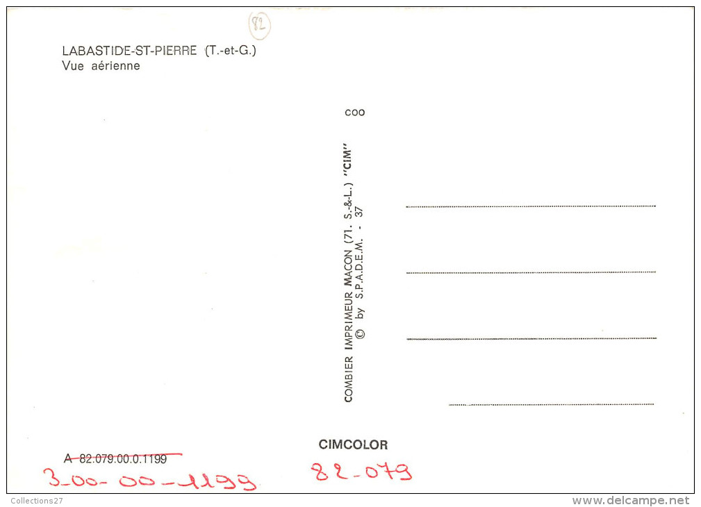 82-LABASTIDE-ST-PIERRE - VUE AERIENNE - Labastide Saint Pierre