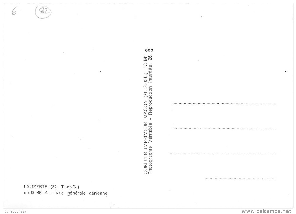 82-LAUZERTE - VUE GENERALE AERIENNE - Lauzerte