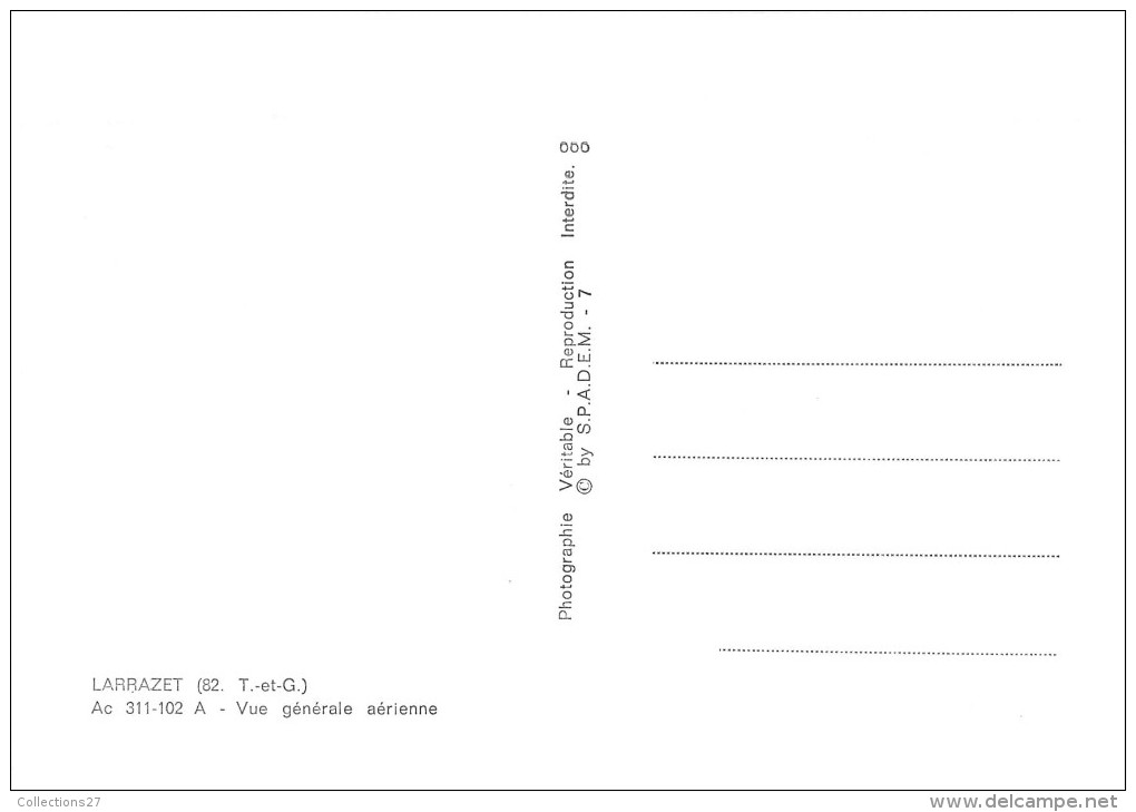 82-LARRAZET- VUE GENERALE AERIENNE - Altri & Non Classificati