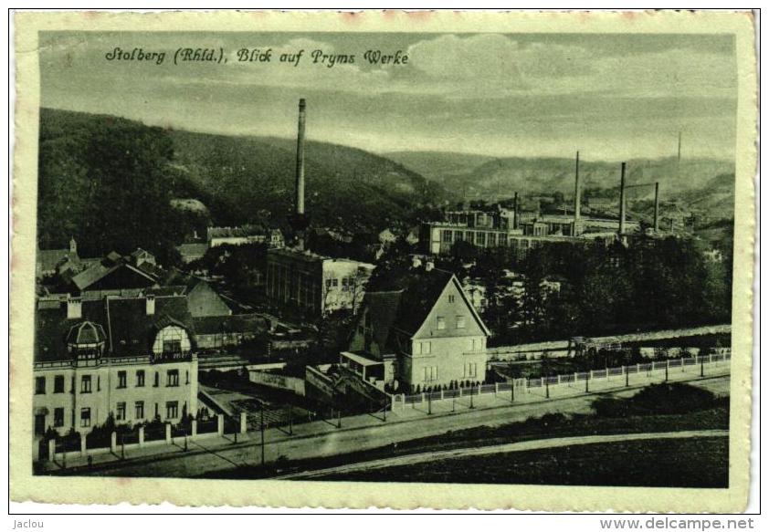 STOLBERG ,BLICK AUF PRYMS WERKE ,CORRESPONDANCE MILITAIRES  REF 48030 - Stolberg (Harz)