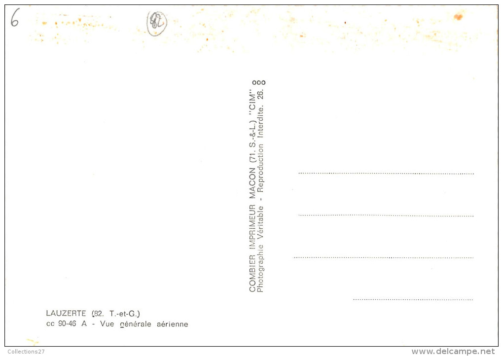 82-LAUZERTE- VUE GENERALE AERIENNE - Lauzerte
