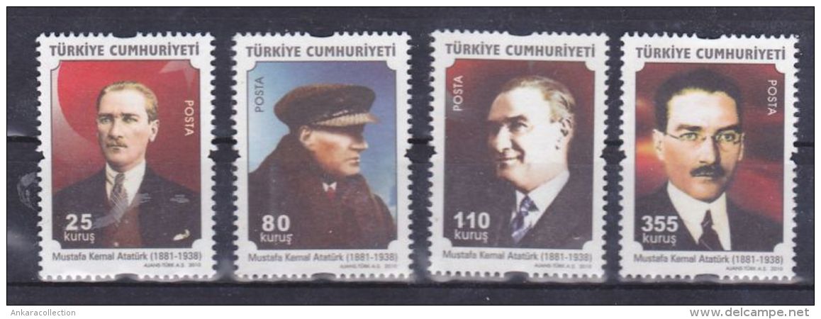 AC - TURKEY STAMP  -  DEFINITIVE STAMPS DEPICTING ATATURK MNH 24 JUNE 2010 - Neufs