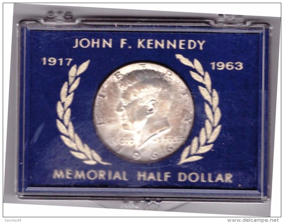 UNITED STATES OF AMERICA - MEMORIAL HALF DOLLAR - ANNO 1966 - JOHN F. KENNEDY - 1917 - 1963 - SILVER - ORIGINAL PACKET - - Autres – Amérique