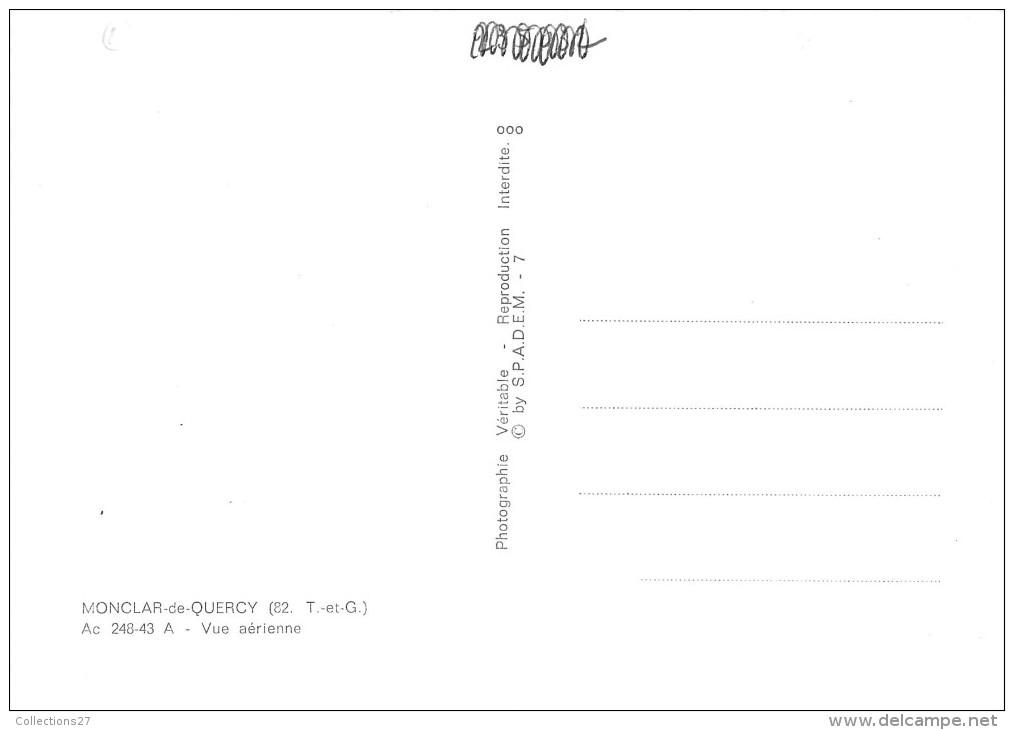 82-MONCLAR-DE-QUERCY- VUE AERIENNE - Montclar De Quercy