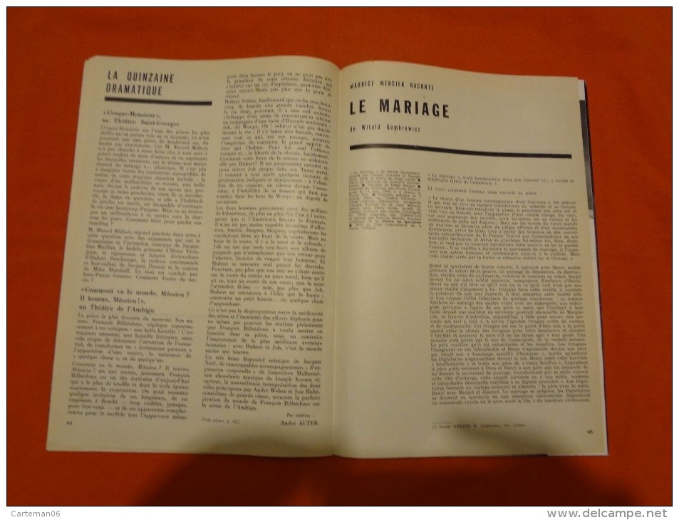 Théâtre - L´avant scène N°309 - La danse du sergent musgrave, John Arden, Maurice Pons, Peter Brook, l'Abonné, Millaud