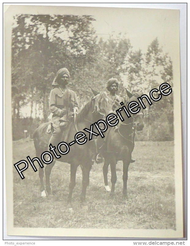 Photo Guerre 14-18 Militaire Britannique Cavalier Indien British Cavalry Indian WW1 - Guerre, Militaire