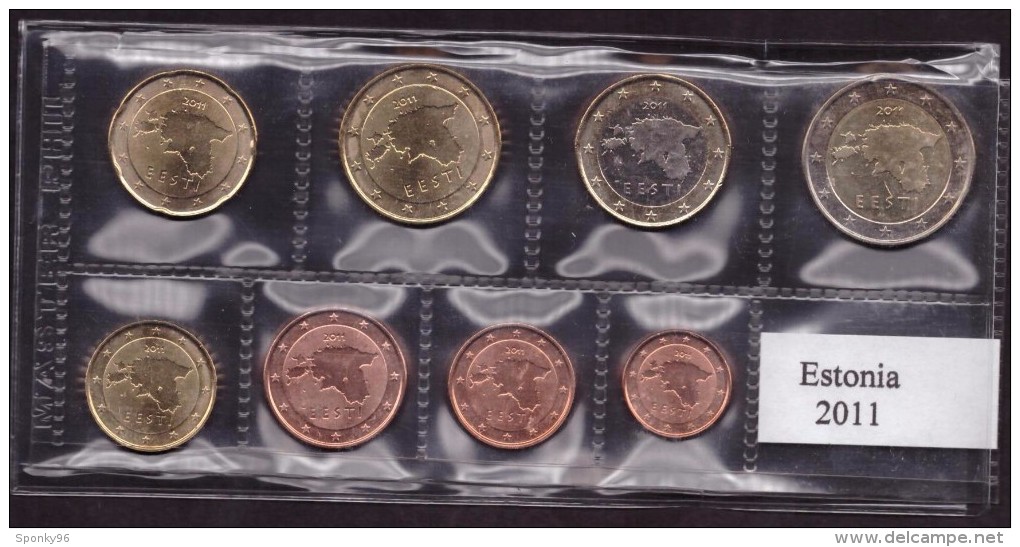 ESTONIA - SERIE DIVISIONALE - ANNO 2011 - EURO - SET COINS - 8 VALORI - SHIPPING COST FREE -SPESE DI SPEDIZIONI GRATUITE - Estland