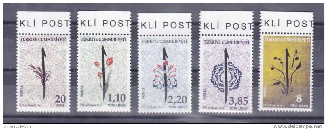 AC - TURKEY STAMP  -  REGULAR POSTAGE STAMPS WITH THE THEME OF CALLIGRAPHY MNH 07 JANUARY 2013 - Neufs