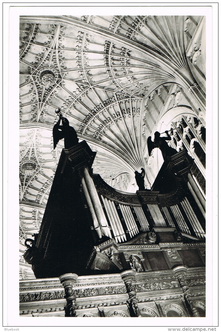 RB 1109 - Real Photo Postcard - King's College Chapel Vault &amp; Organ - Cambridge - Cambridge