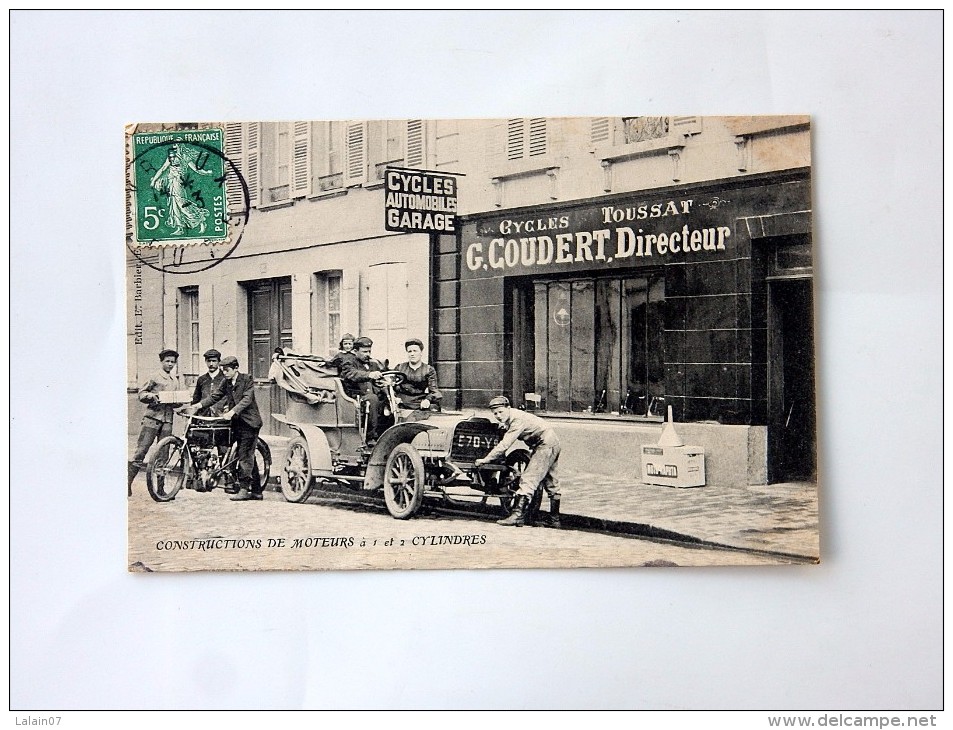 Carte Postale Ancienne : DREUX : Constructions De Moteurs à 1 Et 2 Cylindres, CYCLES TOUSSAT, G. COUDERT, Directeur - Dreux