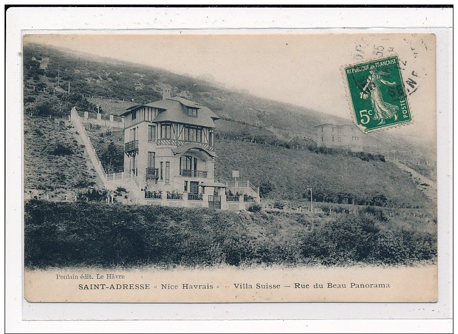 STE ADRESSE : Villa Suisse, Rue Du Beau Panorama - Très Bon état - Sainte Adresse