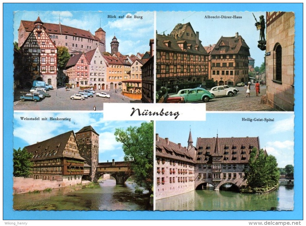 Nürnberg - Mehrbildkarte 16  Version Rand Geriffelt - Nuernberg