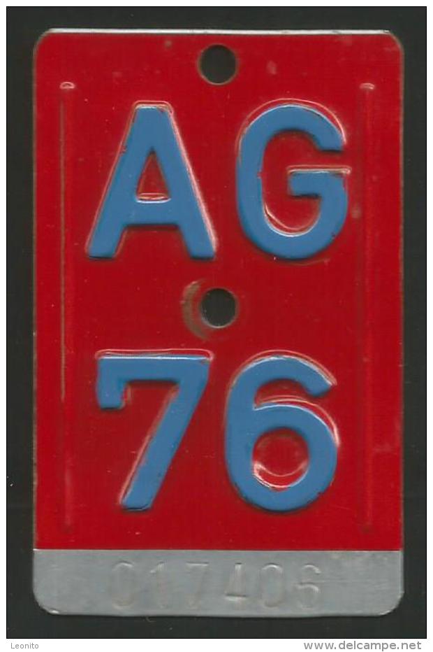 Velonummer Aargau AG 76 - Number Plates