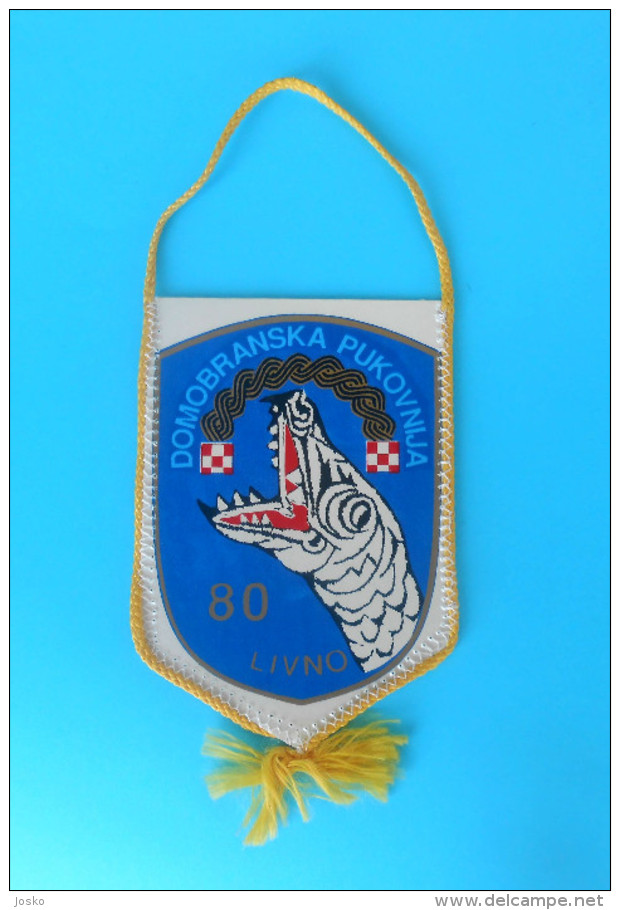 LIVNO - BOSNIAN CROATS ARMY HVO In BOSNIA WAR 1992-1995. Pennant * Bosnie Fanion Bosnien Kroatien Wimpel Croatia - Drapeaux