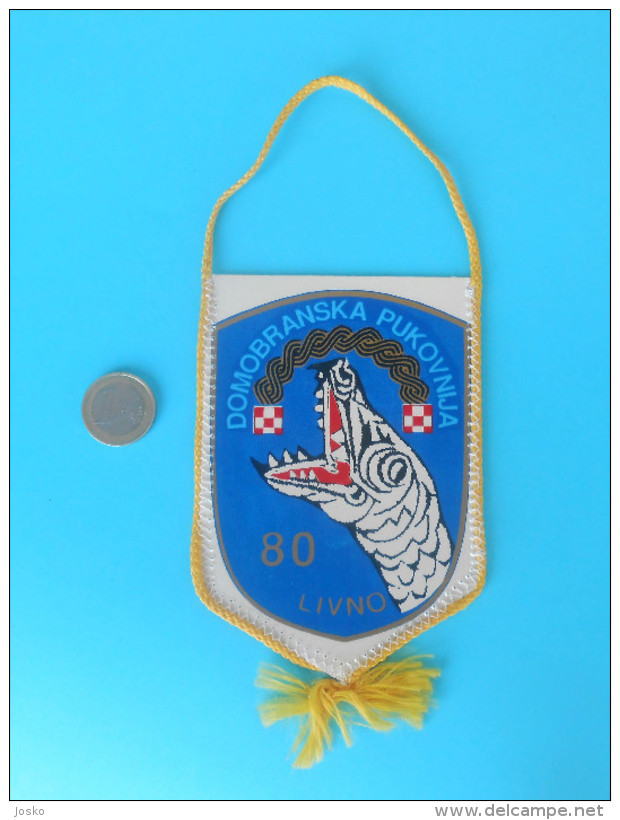 LIVNO - BOSNIAN CROATS ARMY HVO In BOSNIA WAR 1992-1995. Pennant * Bosnie Fanion Bosnien Kroatien Wimpel Croatia - Flaggen