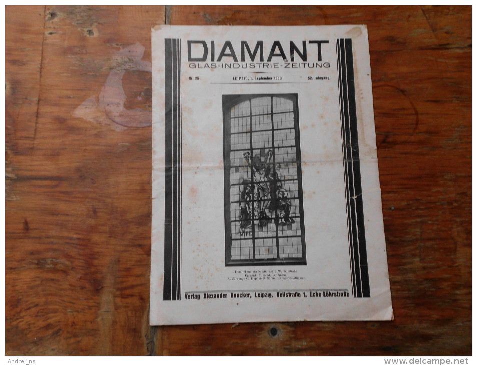 Diamant Glas Industrie Zeitung Leipzig 1930 - Hobby & Sammeln