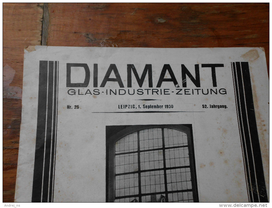 Diamant Glas Industrie Zeitung Leipzig 1930 - Ocio & Colecciones