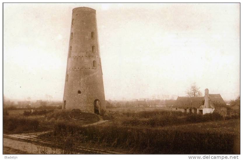 WOUMEN Bij Diksmuide (W.Vl.) - Molen/moulin - De Romp Van De Roonemolen Na Zijn Verwoesting In 1914. Maxikaart - Diksmuide