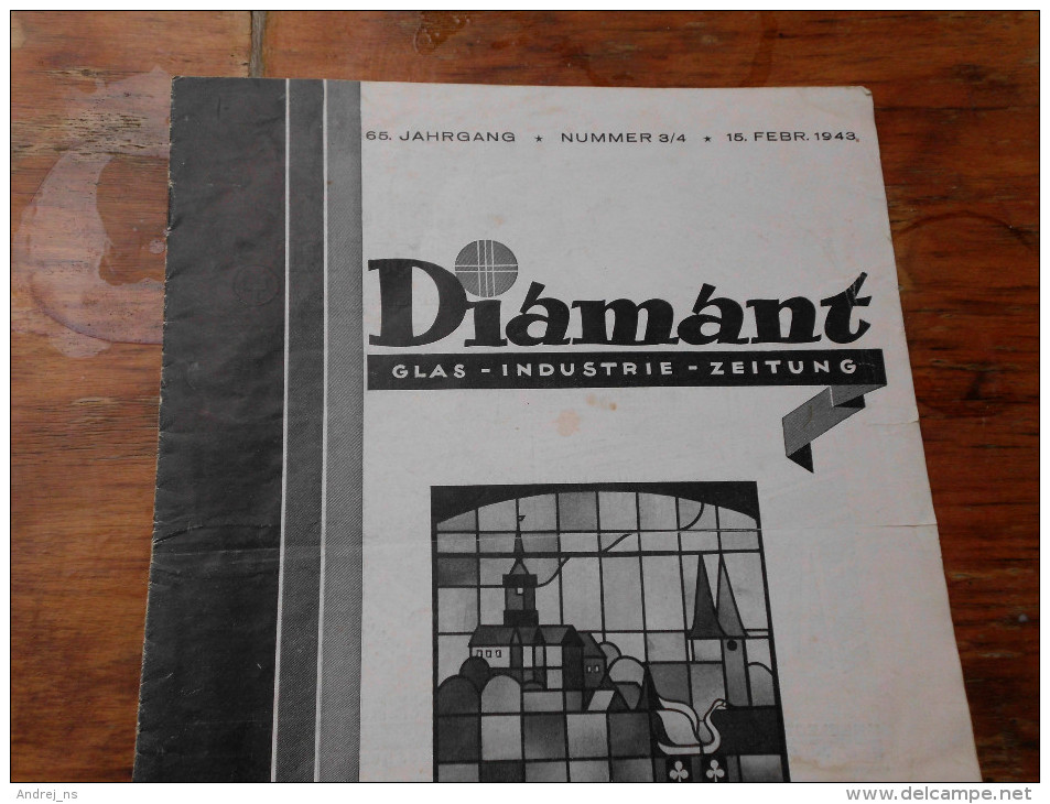 Diamant Glas Industrie Zeitung Leipzig 1943 - Sonstige & Ohne Zuordnung