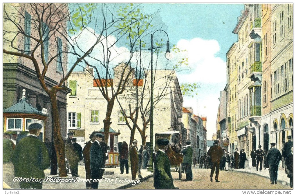 GIBRALTAR - WATERPORT STREET AND THE EXCHANGE - Gibraltar