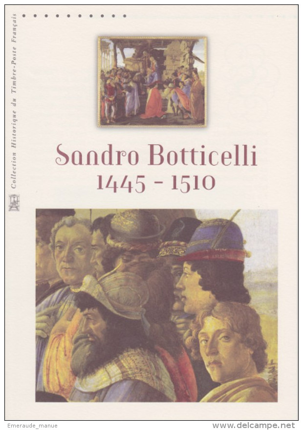 2010 - DOCUMENT PHILATELIQUE OFFICIEL 1er Jour - Sandro Botticelli 1445-1510 - 2010-2019