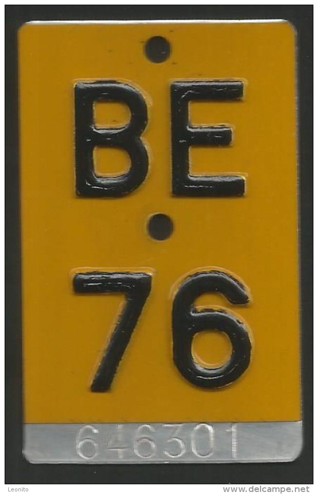 Velonummer Mofanummer Bern BE 76 - Kennzeichen & Nummernschilder