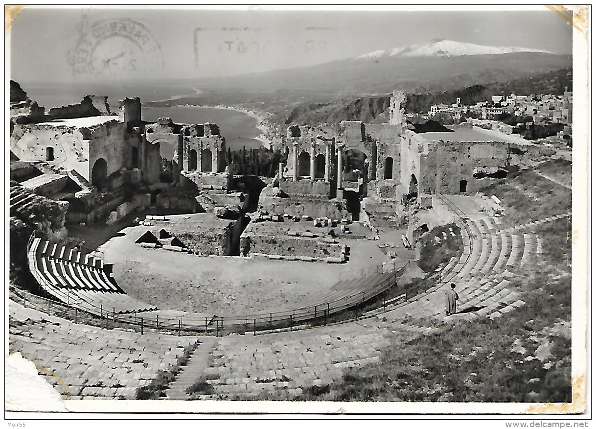 CPSM - ITALIA -Sicilia - TAORMINA : Teatro Greco-romano - 1966 . - Andere & Zonder Classificatie